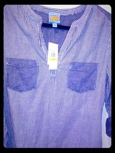 NWT!!C&C California chambray multi pull over short